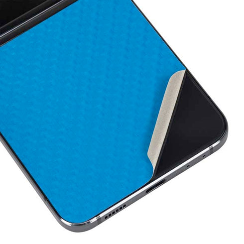 Blue Carbon Fiber Specialty Material Galaxy Z Flip5 5G Skin